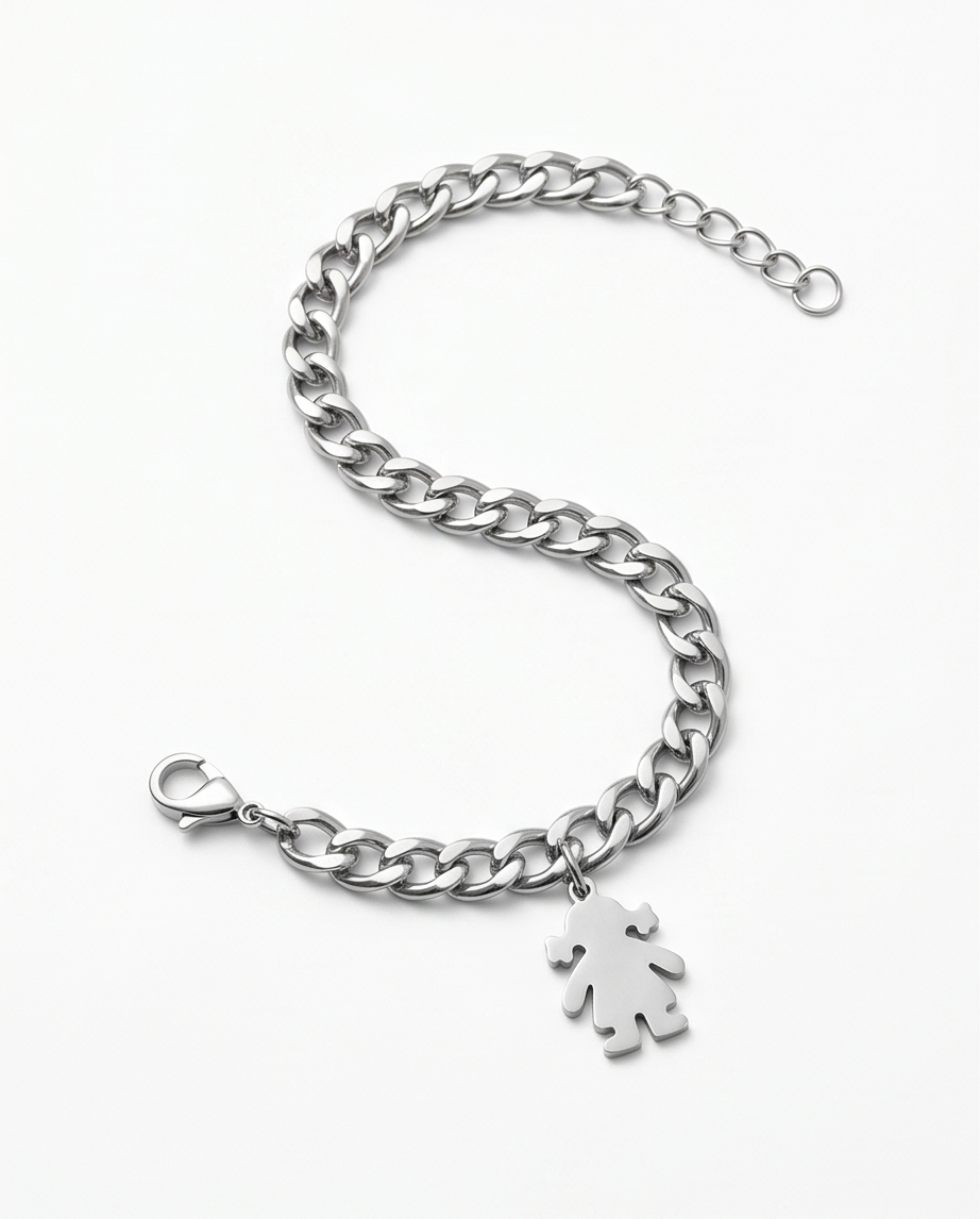 Pulsera de fantasia con dijes dorados