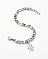 Pulsera de fantasia con dijes dorados