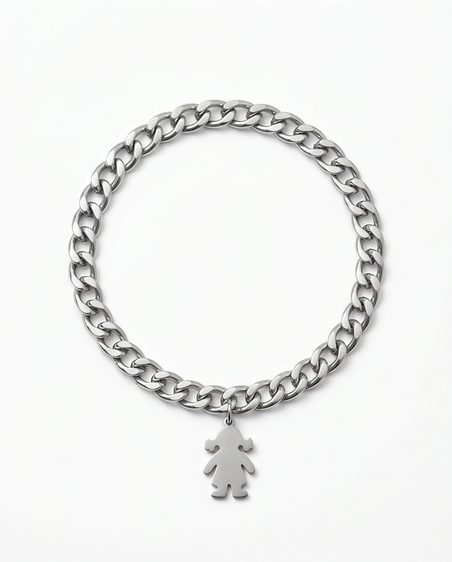 Pulsera de fantasia con dijes dorados