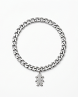 Pulsera de fantasia con dijes dorados