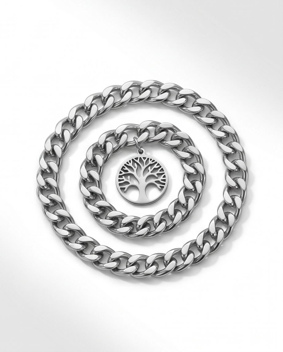Pulsera fantasia plateada