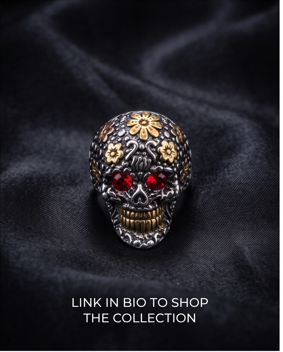 Anillo de Acero quirúrgico plateado con Rubi colección 2027