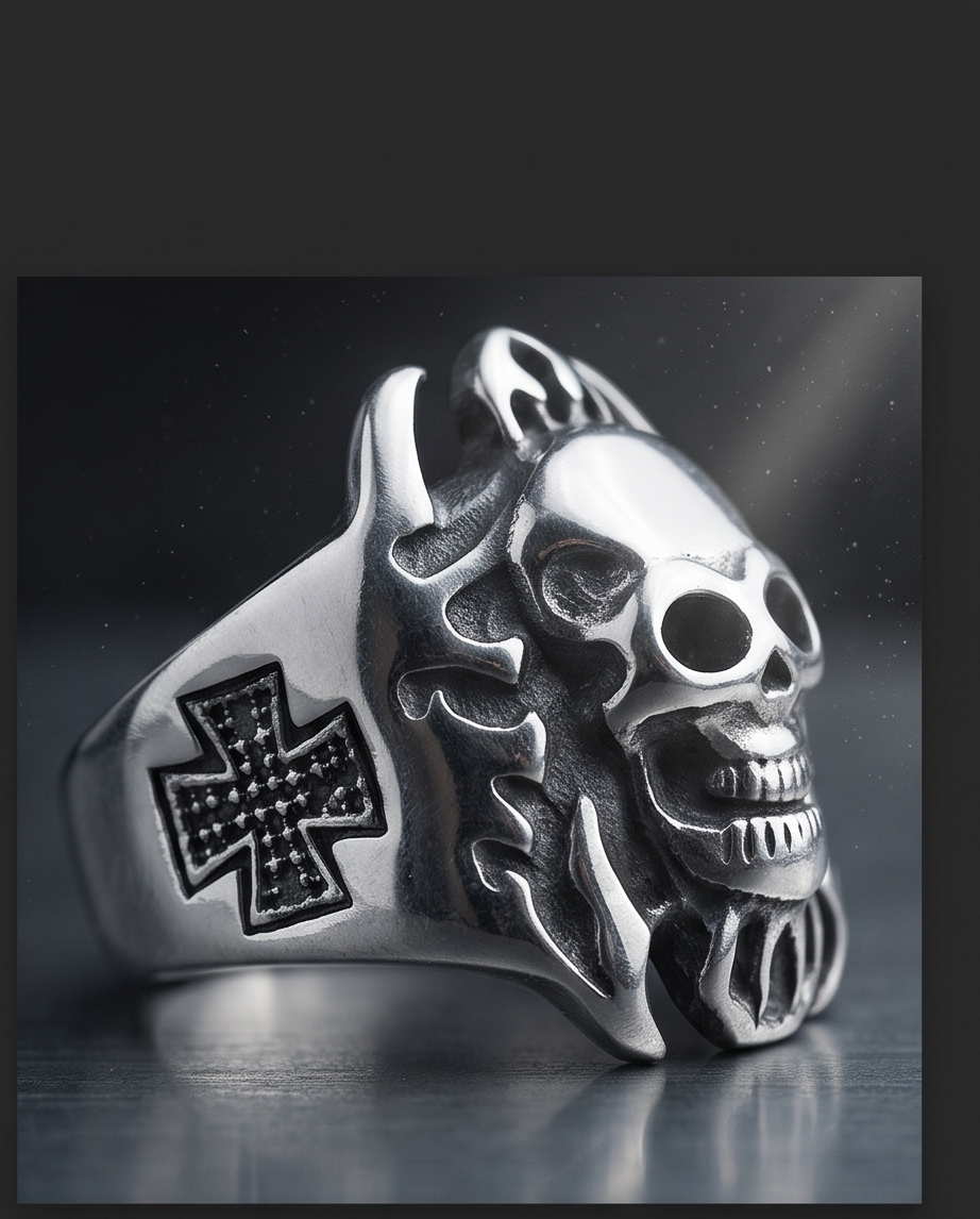 Anillo de Acero quirúrgico plateado  colección 2027