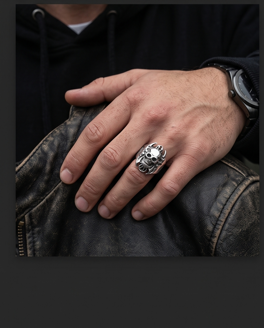 Anillo de Acero quirúrgico plateado  colección 2027