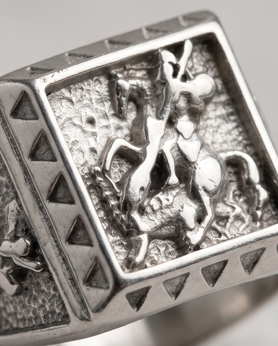 Anillo de Acero quirúrgico plateado  colección 2027