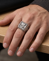 Anillo de Acero quirúrgico plateado  colección 2027