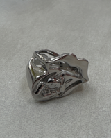 Anillo de Acero quirúrgico plateado  colección 2027