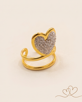 Anillo de acero quirurgico dorado colección 2027
