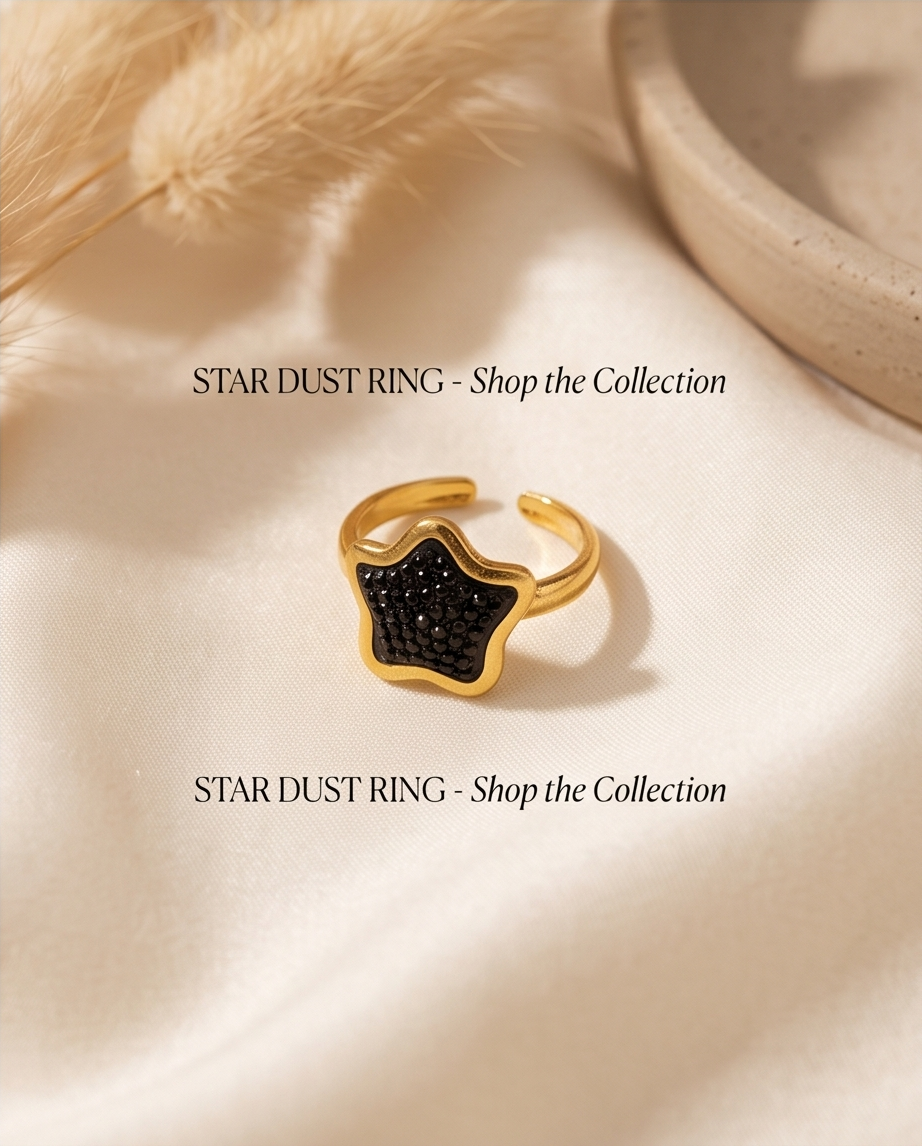Anillo de acero quirurgico dorado colección 2027