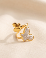 Anillo de acero quirurgico dorado colección 2027