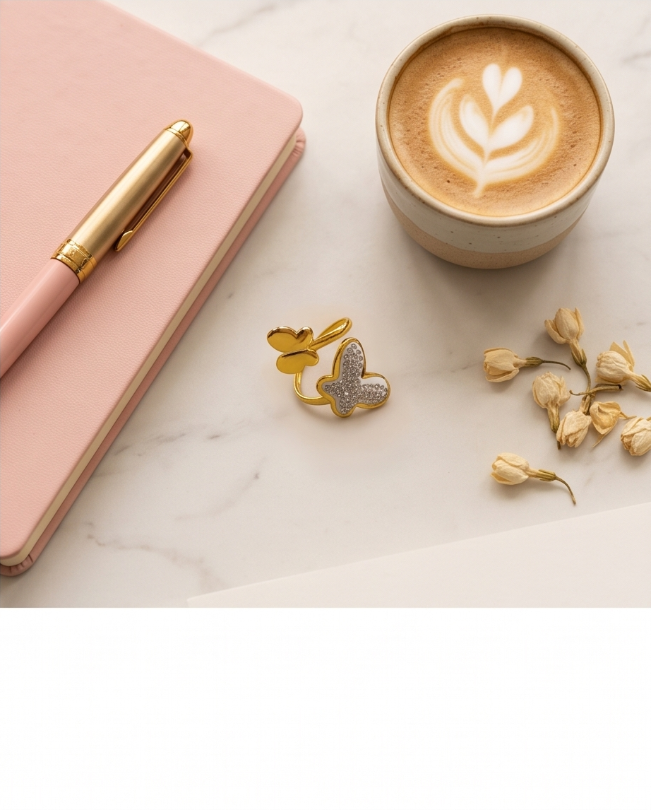 Anillo de acero quirurgico dorado colección 2027