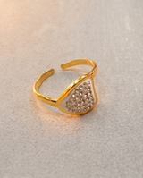 Anillo de acero quirurgico dorado colección 2027