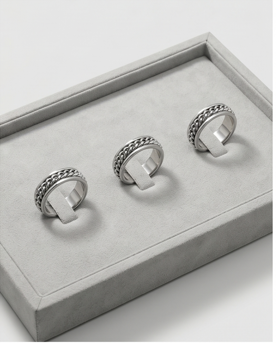 Anillo acero quirúrgico mujer 27