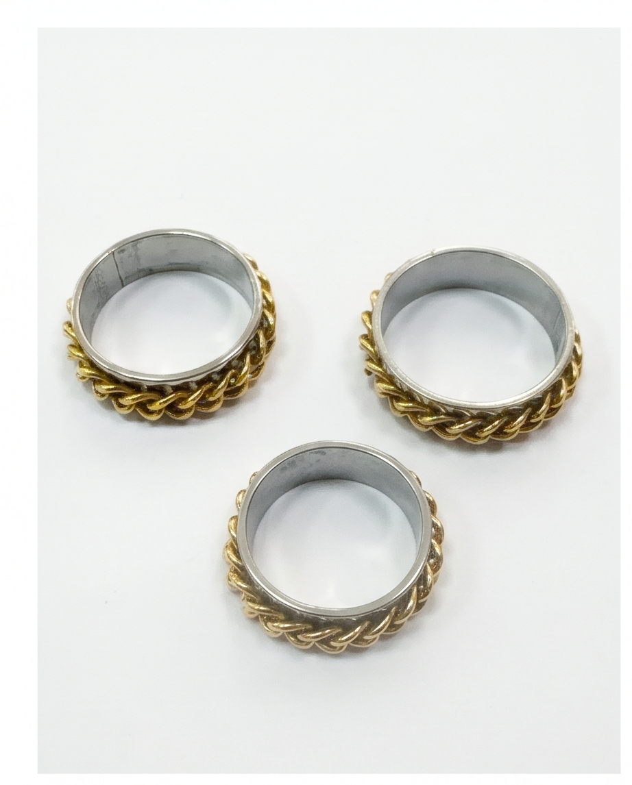 Anillo acero quirúrgico mujer 2