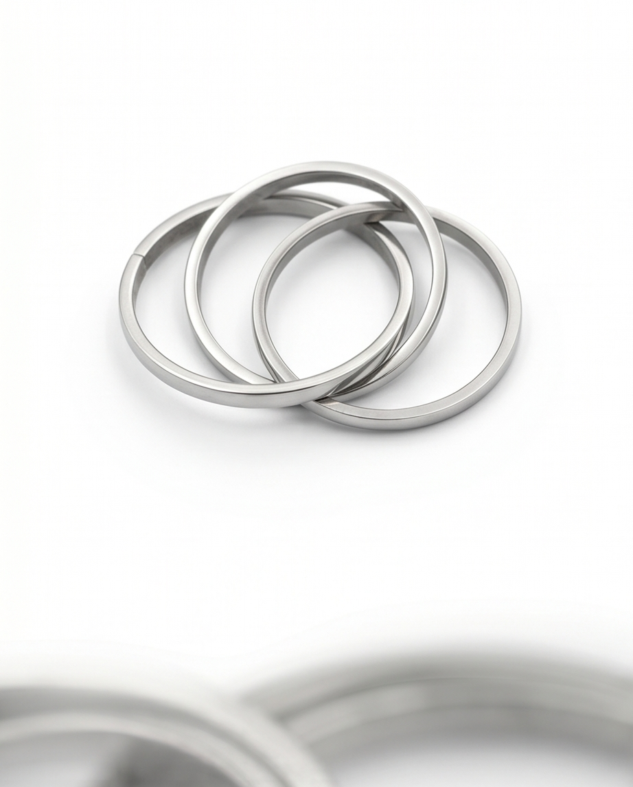 Anillo acero quirúrgico mujer 30