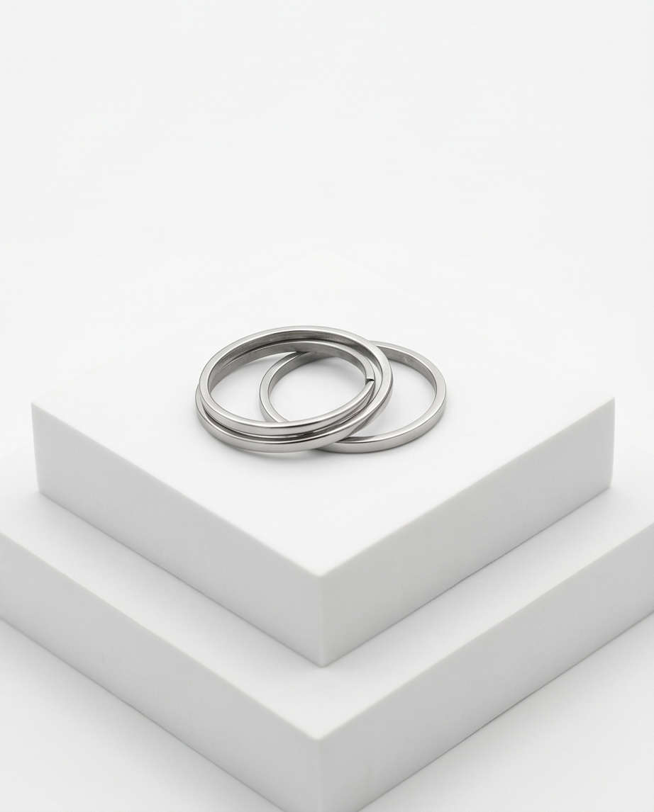 Anillo acero quirúrgico mujer 30