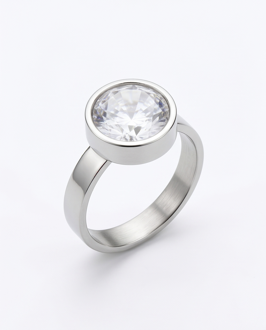 Anillo acero quirúrgico mujer 43