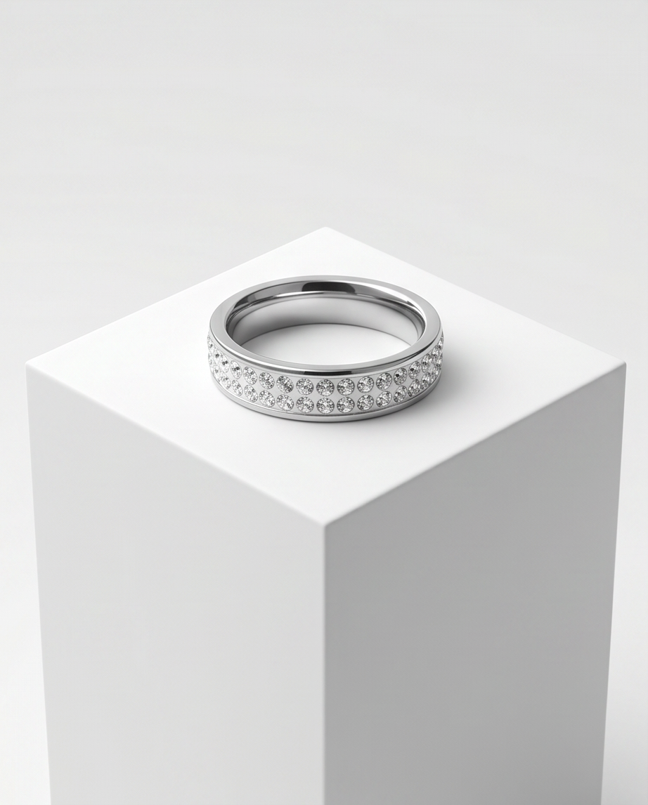 Anillo acero quirúrgico mujer 45