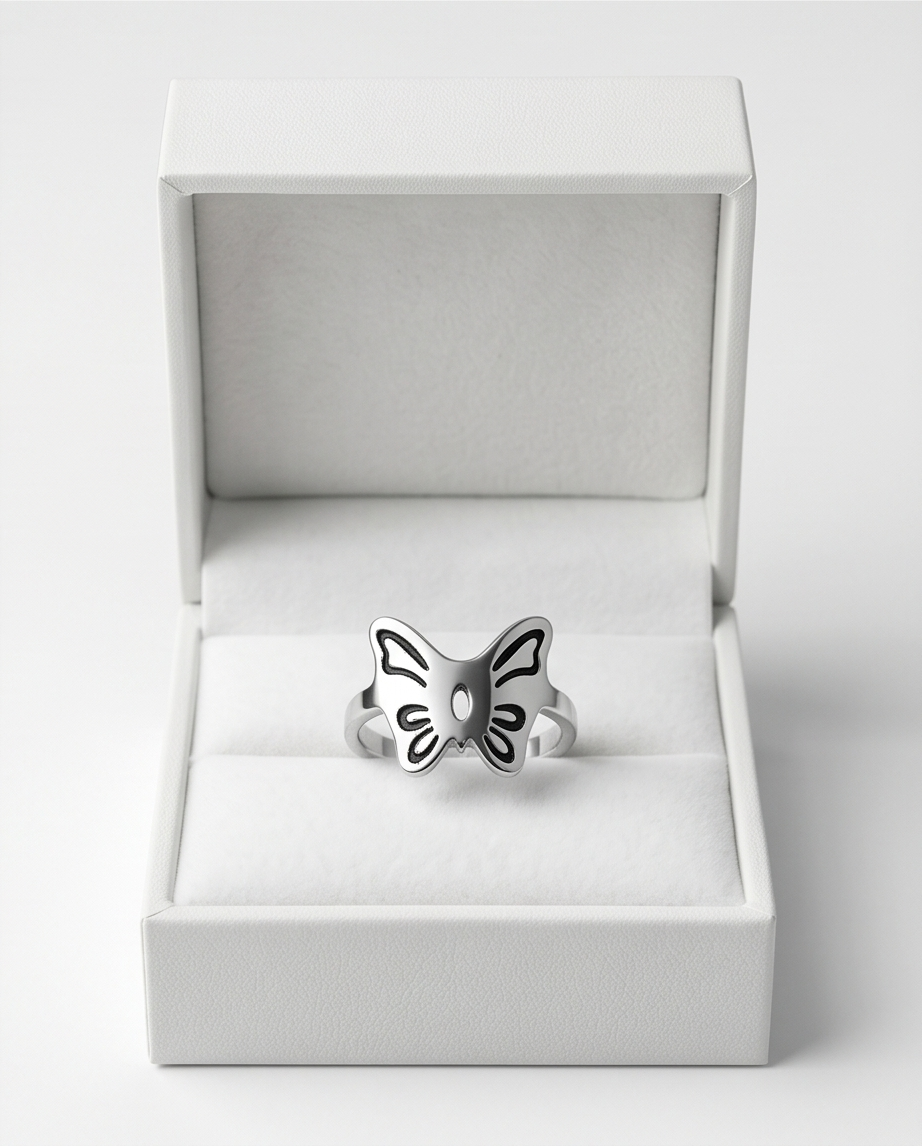 Anillo acero quirúrgico mujer 1