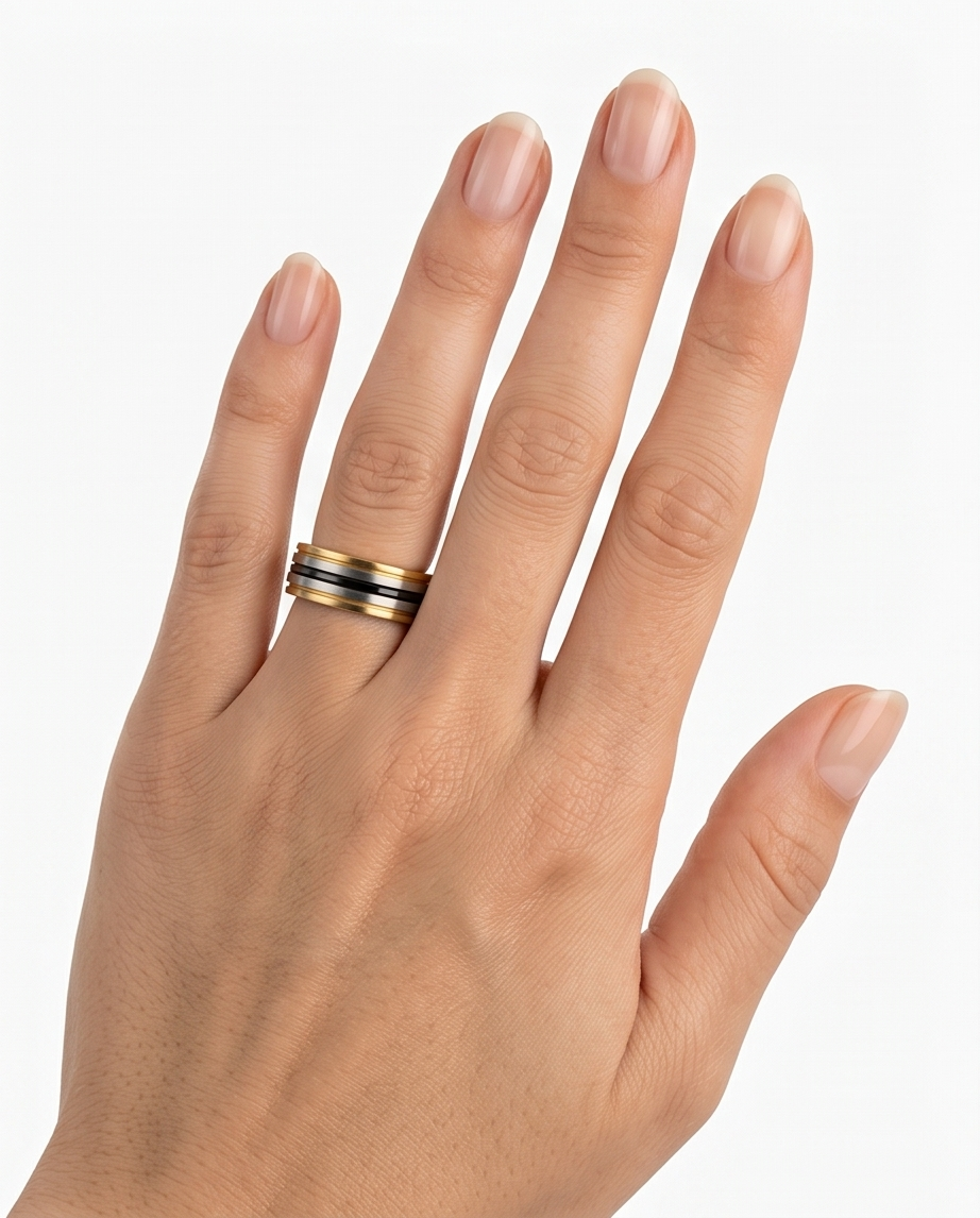 Anillo acero quirúrgico mujer 51