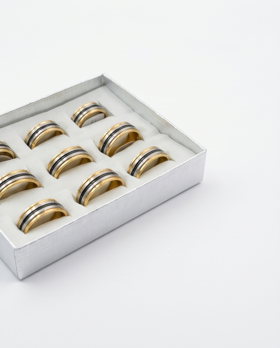 ANILLOS DE ACERO QUIRURGICO SET DE 36 PIEZAS 04