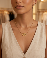 COLLAR CON DIJE ENCHAPADO CON OJITOS