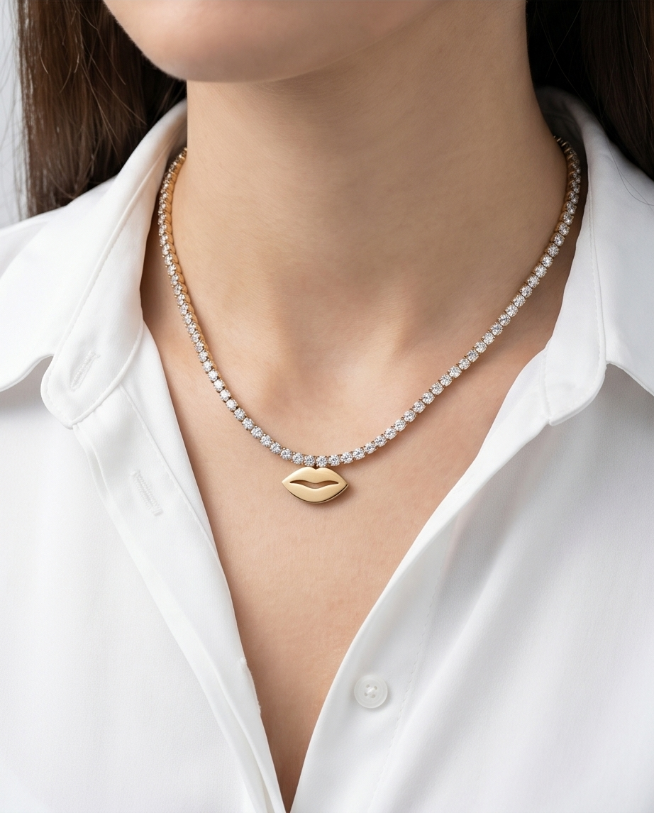 Collar acero quirúrgico mujer 66