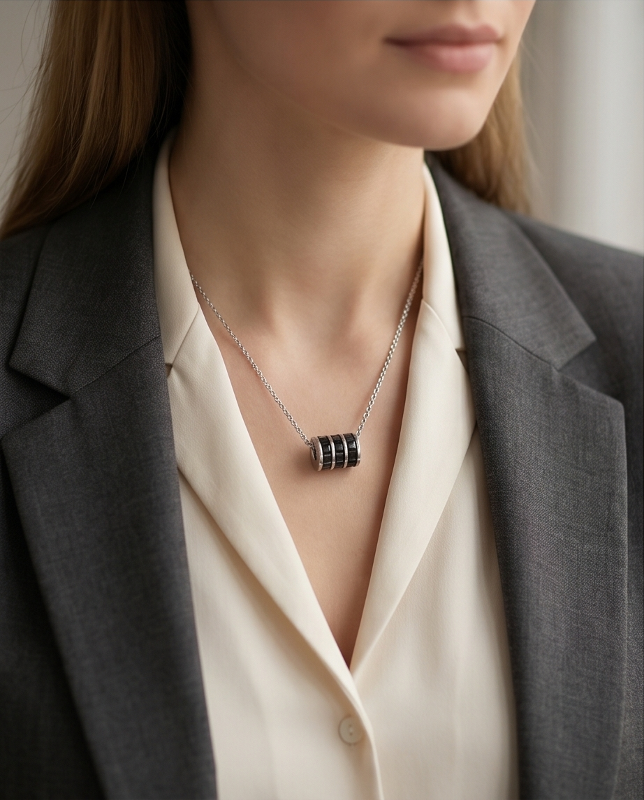 Collar acero quirúrgico mujer 63