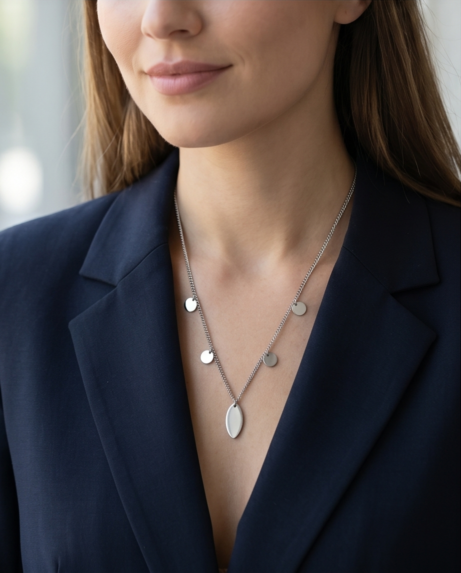 Collar acero quirúrgico mujer 6