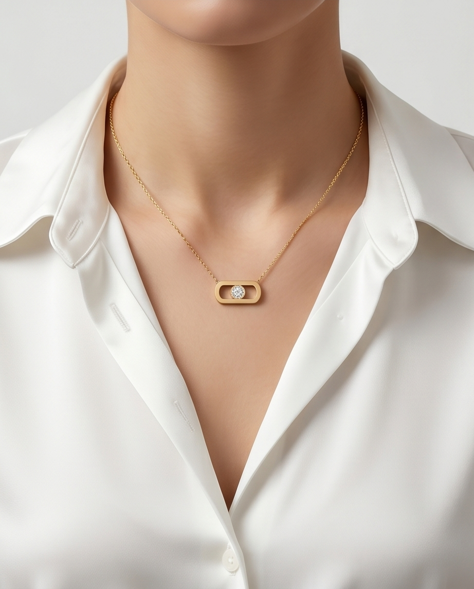 Collar acero quirúrgico mujer 2026 - 3