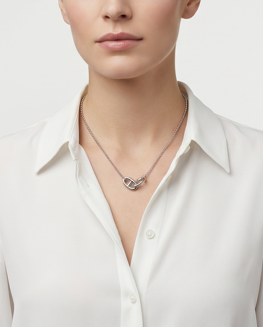 COLLAR UNISEX DE ACERO CON DIJE