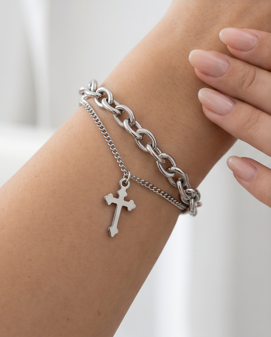 Pulsera acero quirúrgico mujer 87