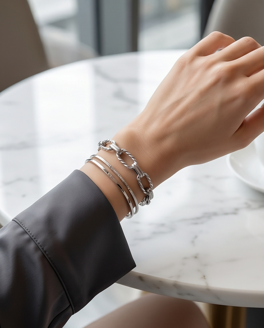 Pulsera acero quirúrgico mujer 84