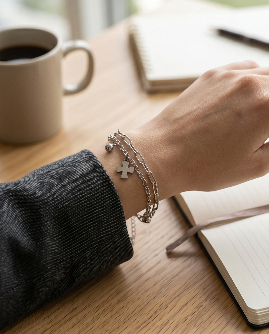 Pulsera acero quirúrgico mujer 35
