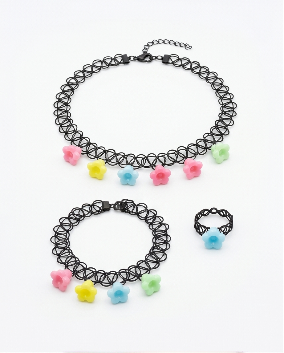 CHOKER , ANILLOS Y PULSERA