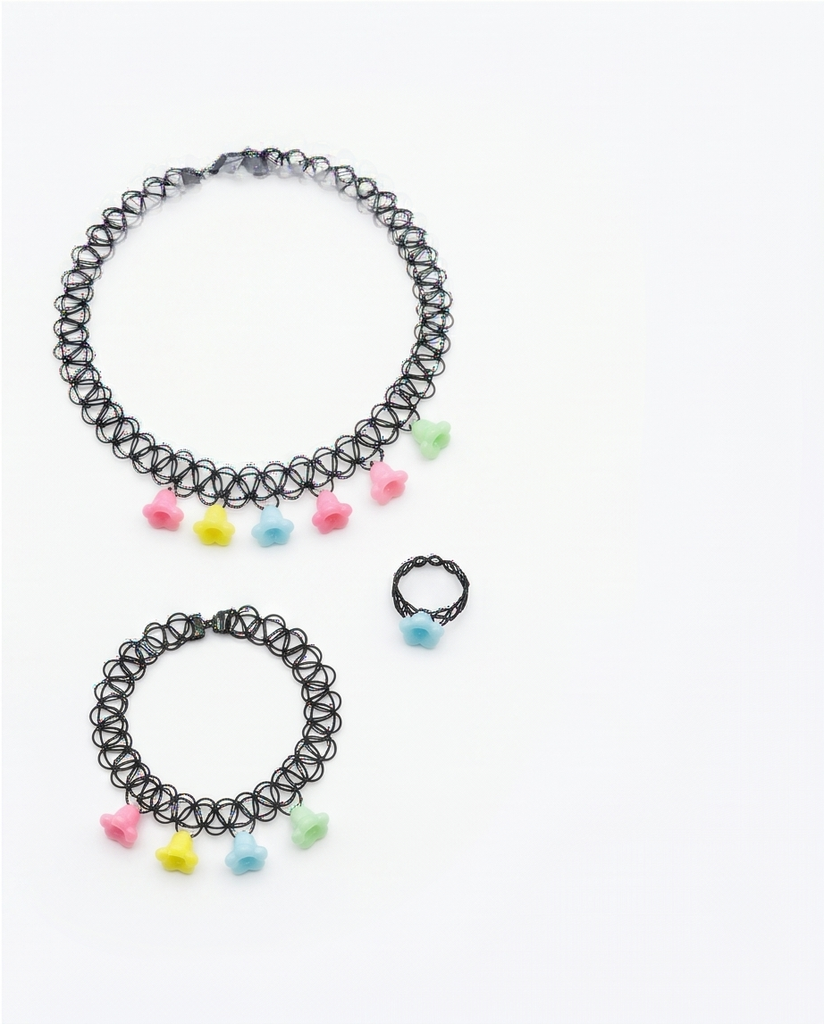 CHOKER , ANILLOS Y PULSERA