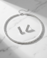 CHOKER PLATEADO VIP CON CARAVANAS
