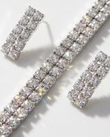 CHOKER PLATEADO VIP CON CARAVANAS