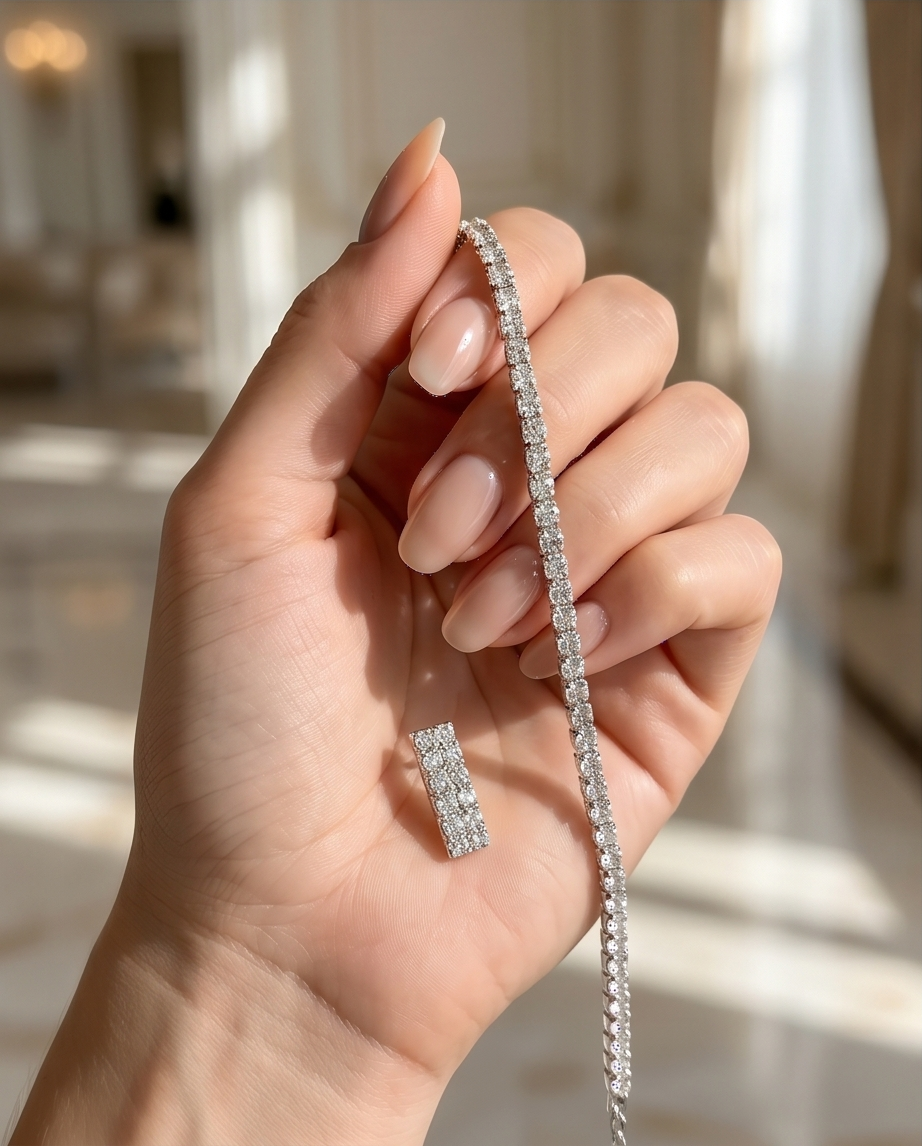 CHOKER PLATEADO VIP CON CARAVANAS
