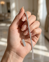 CHOKER PLATEADO VIP CON CARAVANAS