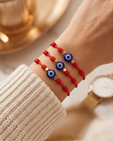 SET DE PULSERAS ROJAS CON NUDOS