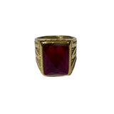 Anillo de mesa  hombre acero dorado