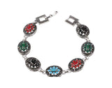 PULSERA DE BRONCE Y PIEDRAS