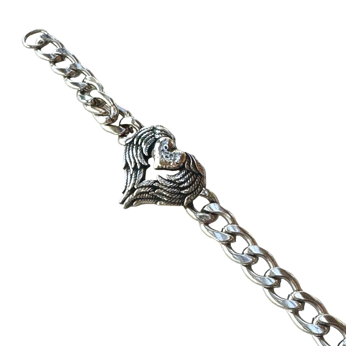 PULSERA DE HOMBRE DE ACERO CON DIJE 01