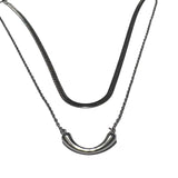 Collar de Acero Quirurgico doble con dije