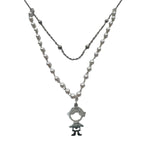 COLLAR CON DIJE DE ACERO NENITOS CON PERLAS 2025-2026