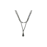 Collar de acero quirurgico doble con dije