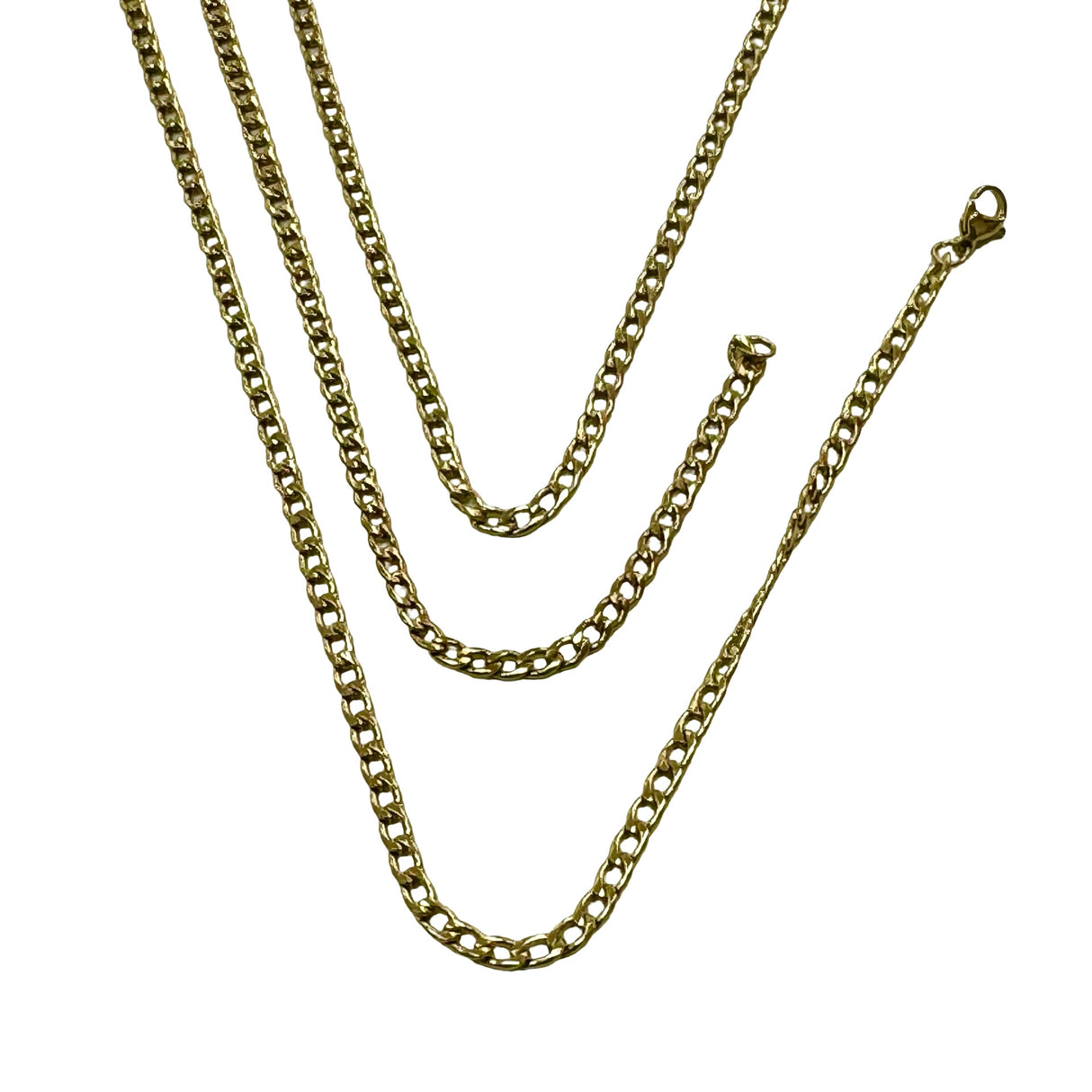 SET CADENA Y PULSERA EN  ACERO QUIRURGICO CA01