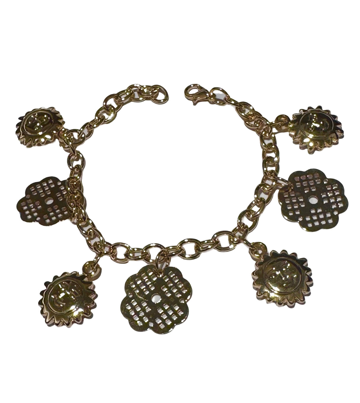 Pulsera de Fantasia dorada con dijes