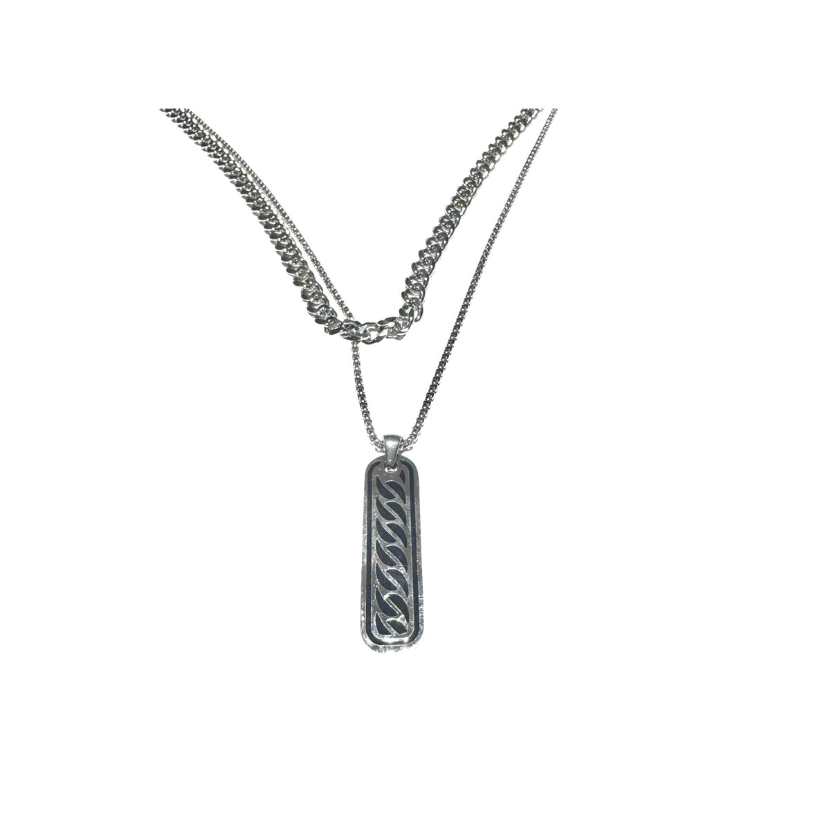 COLLAR DE ACERO QUIRURGICO UNISEX CON DIJE